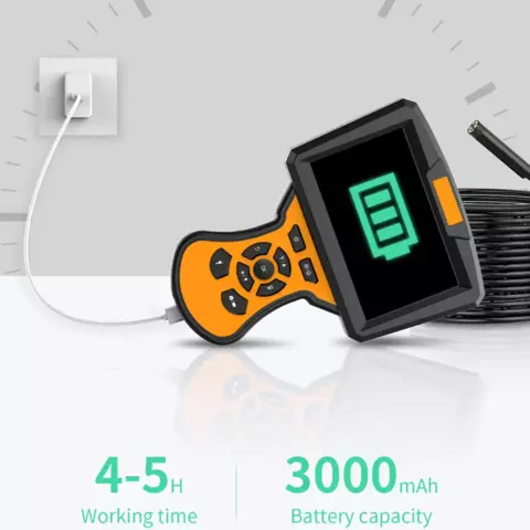 MINI BOROSCÓPIO INDUSTRIAL ARTICULADO DUPLA LENTE 6.5MM 15M
