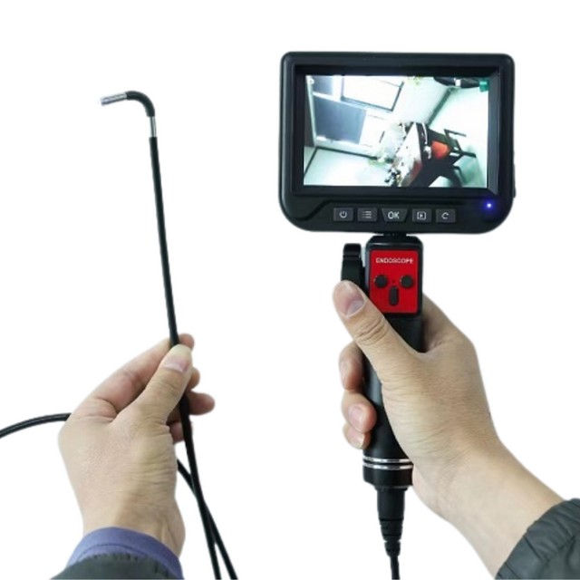 MINI BOROSCÓPIO INDUSTRIAL ARTICULADO DUPLA LENTE 6.5MM 1,50M 