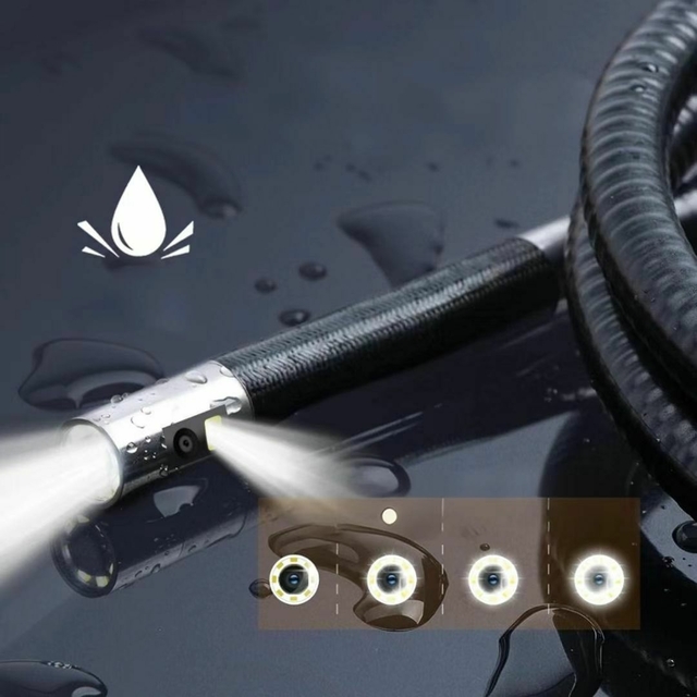 MINI BOROSCÓPIO INDUSTRIAL ARTICULADO DUPLA LENTE 6.5MM 1,50M 