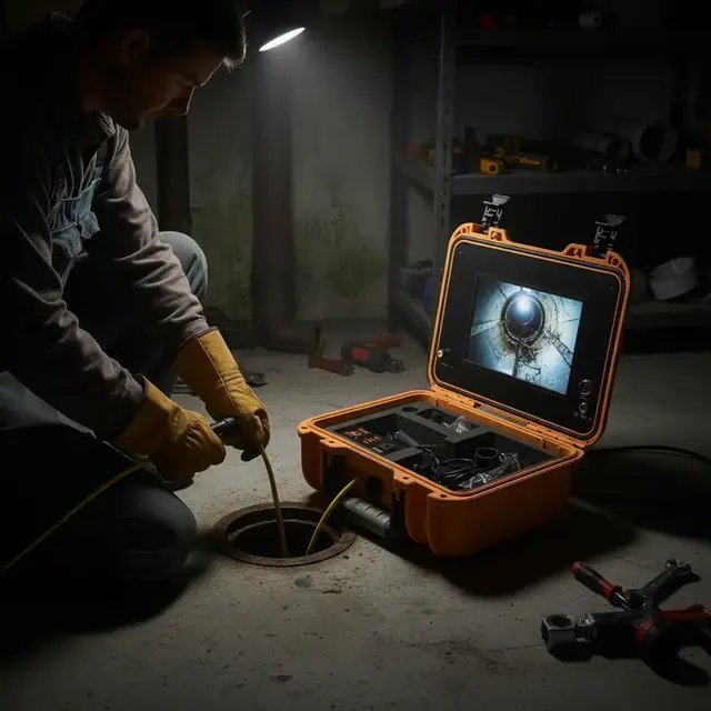 CÂMERA DE VÍDEO INSPEÇÃO DE TUBULAÇÕES MODELO FLEXCAM 50 METROS 