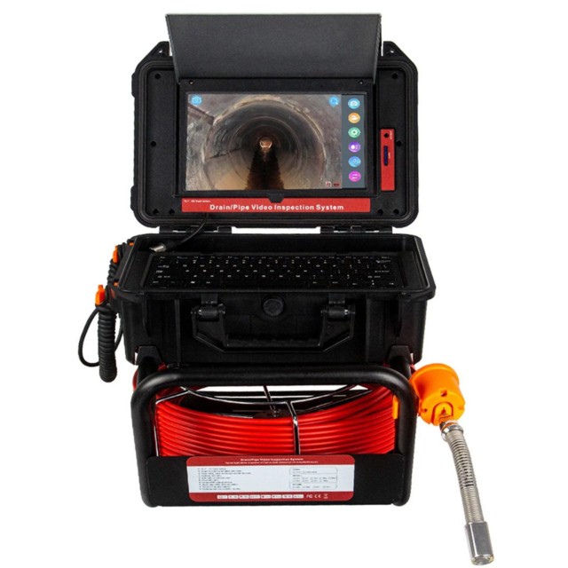 CÂMERA DE VÍDEO INSPEÇÃO TELA 10'' TOUCH SCREEN – ALTA RESOLUÇÃO E AUTONIVELAMENTO 