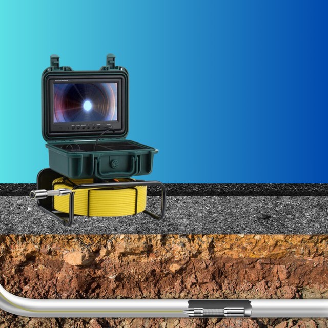 CÂMERA DE VÍDEO INSPEÇÃO DE ESGOTO 9 POLEGADAS PARA CANOS DE 50 A 250MM  